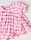 Teeny Weeny Alphabet Soup Top & Bloomer Set, 2-Piece, Pink Check product photo View 03 S