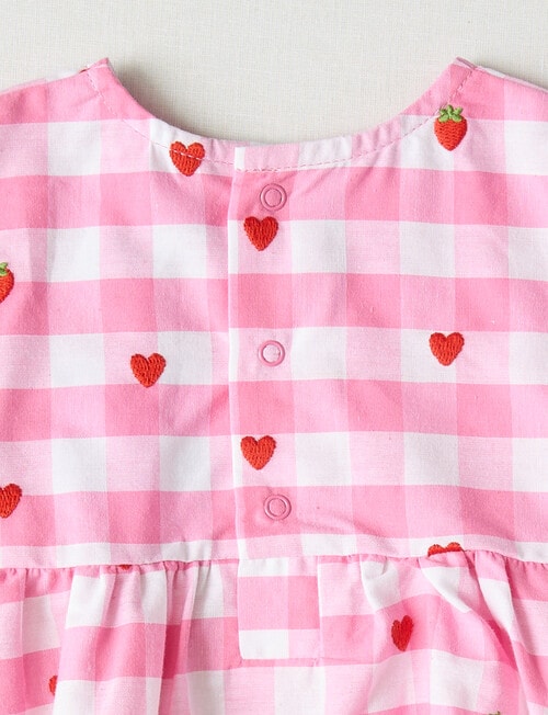 Teeny Weeny Alphabet Soup Top & Bloomer Set, 2-Piece, Pink Check product photo View 04 L