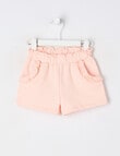 Teeny Weeny Alphabet Soup Play Knit Short, Peach product photo