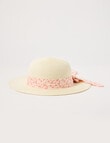 Mac & Ellie Pink Floral Bow Straw Hat product photo View 02 S
