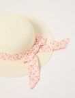 Mac & Ellie Pink Floral Bow Straw Hat product photo View 03 S