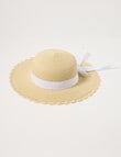 Mac & Ellie White Bow Straw Hat product photo
