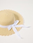 Mac & Ellie White Bow Straw Hat product photo View 03 S
