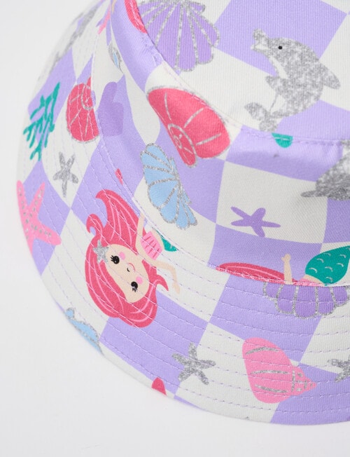 Mac & Ellie Mermaid Reversible Bucket Hat, Purple product photo View 04 L