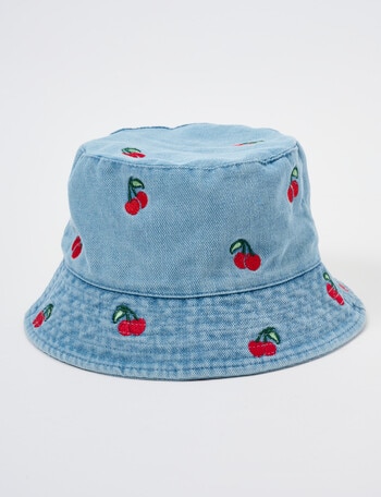 Mac & Ellie Cherry Bucket Hat, Denim product photo