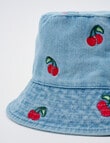 Mac & Ellie Cherry Bucket Hat, Denim product photo View 03 S