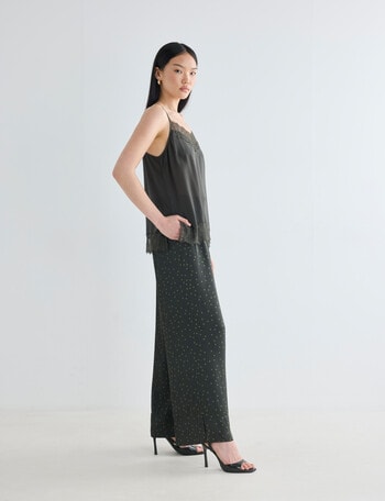 State of play Ivy Pant, Dark Green Spot product photo