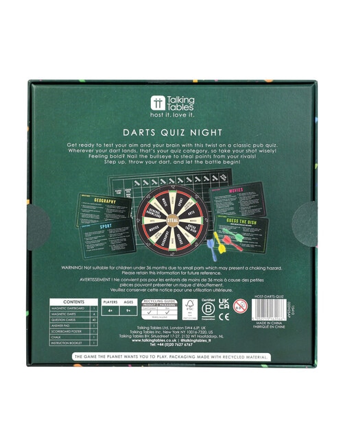 Talking Tables Talk Darts Quiz Night product photo View 04 L