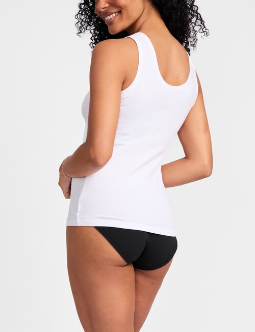 Jockey Comfort Classic Cotton Singlet, White product photo View 04 L