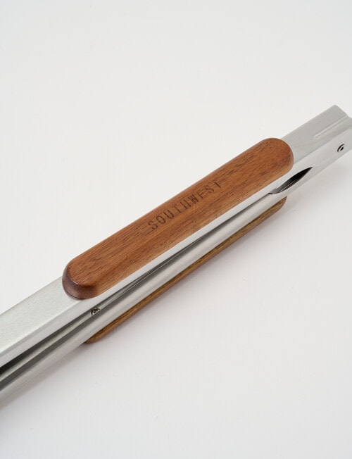 SouthWest BBQ Tongs Acacia Handle, 46cm product photo View 03 L