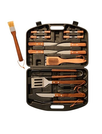 SouthWest BBQ 18-Piece BBQ Tool Set with Hard Case product photo