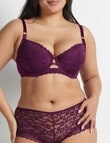 Perfects Be Free Lace Balconette Bra, Burgundy product photo