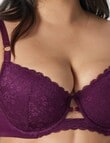 Perfects Be Free Lace Balconette Bra, Burgundy product photo View 03 S