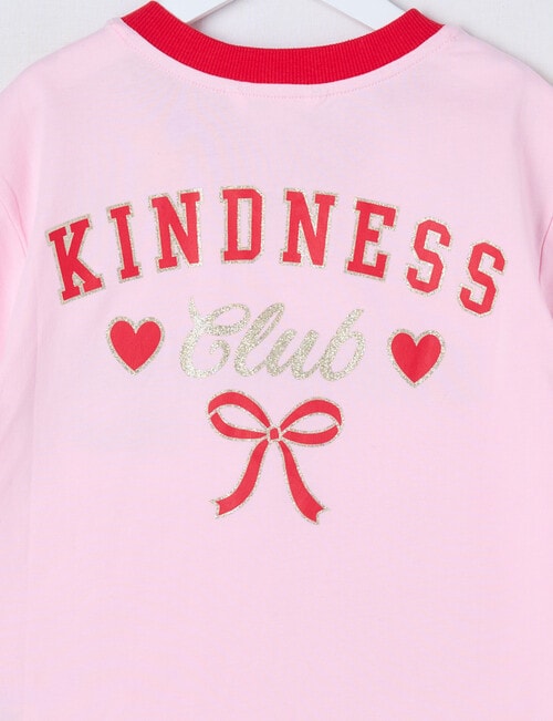 Mac & Ellie Kind Short Sleeve Sporty Boxy Tee, Light Pink product photo View 04 L