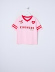 Mac & Ellie Kind Short Sleeve Sporty Boxy Tee, Light Pink product photo View 05 S