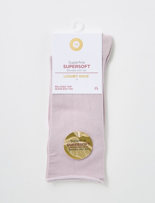DS Socks Viscose Roll Top Sock, Burnished Lilac, 5-11 product photo