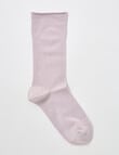 DS Socks Viscose Roll Top Sock, Burnished Lilac, 5-11 product photo View 02 S