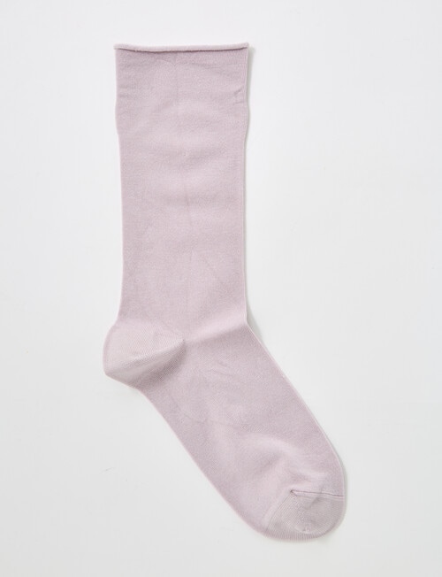 DS Socks Viscose Roll Top Sock, Burnished Lilac, 5-11 product photo View 02 L