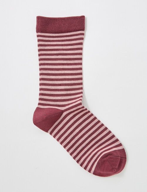 DS Socks Viscose Stripe Sock, Chocolate Trufle, 5-11 product photo View 02 L