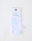 DS Socks Coolmax Athleisure Liner Sock, White & Mint, 5-11 product photo