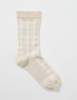 DS Socks Viscose Check Sock, Rainy Day, 5-11 product photo
