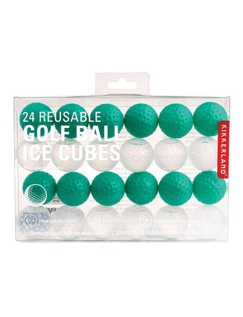 Kikkerland Golf Ball Ice Cubes, Set Of 24 product photo