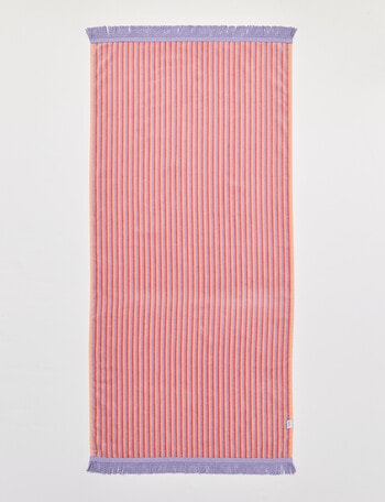 Verano Kids Junior Stripe Beach Towel, Peachy product photo