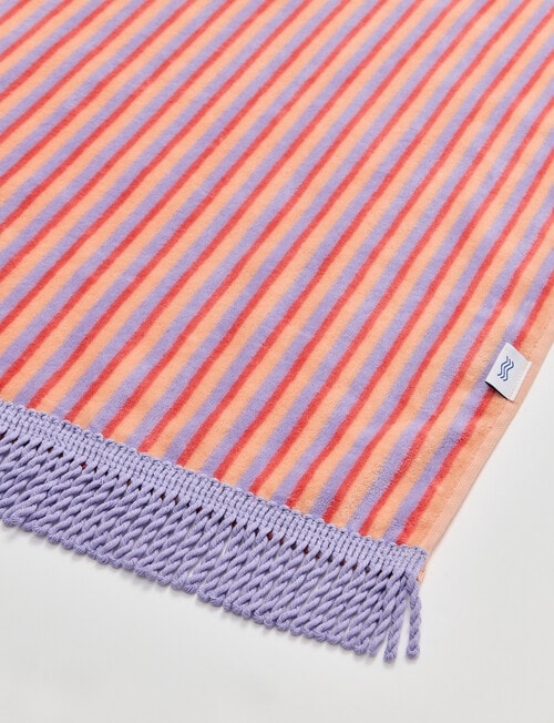 Verano Kids Junior Stripe Beach Towel, Peachy product photo View 02 L