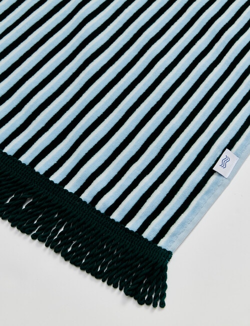 Verano Kids Junior Stripe Beach Towel, Blue Sky product photo View 02 L