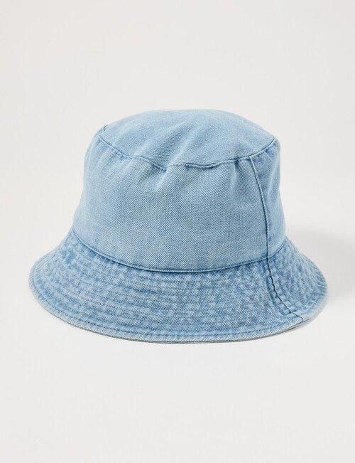 Mac & Ellie Denim Bucket Hat, Cherry EMB Blue product photo View 03 L