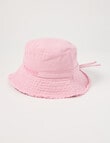 Mac & Ellie Chin Tie Bucket Hat, Sunkissed Pink product photo