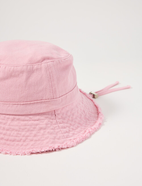 Mac & Ellie Chin Tie Bucket Hat, Sunkissed Pink product photo View 03 L