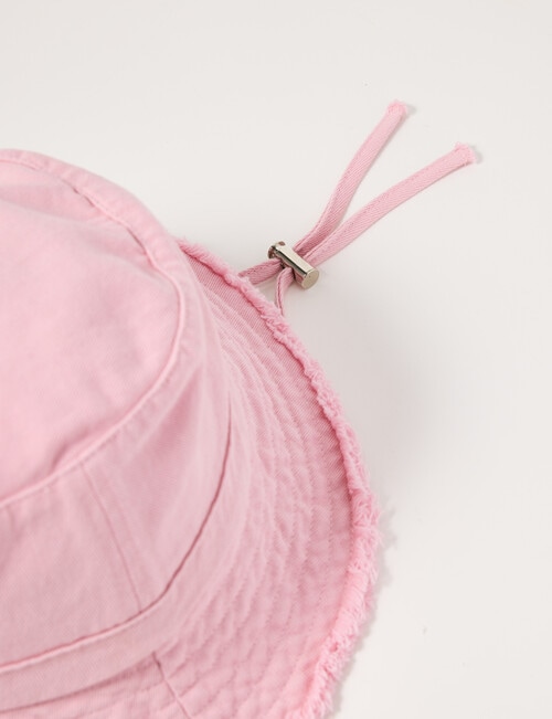 Mac & Ellie Chin Tie Bucket Hat, Sunkissed Pink product photo View 04 L