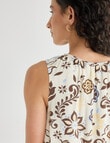 Zest Gathered Scoop Neck Mini Dress, Floral Print product photo View 06 S