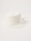 Mac & Ellie Chin Tie Bucket Hat, Sunkissed White product photo