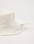 Mac & Ellie Chin Tie Bucket Hat, Sunkissed White product photo View 03 S