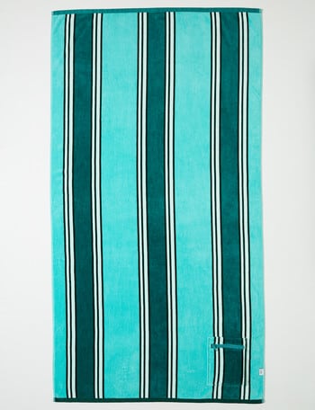 Verano Resort Zip Mykonos Beach Towel, Aqua product photo