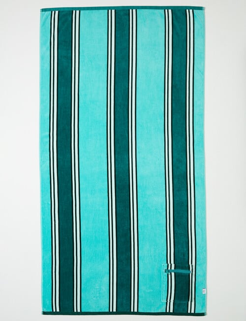 Verano Resort Zip Mykonos Beach Towel, Aqua product photo