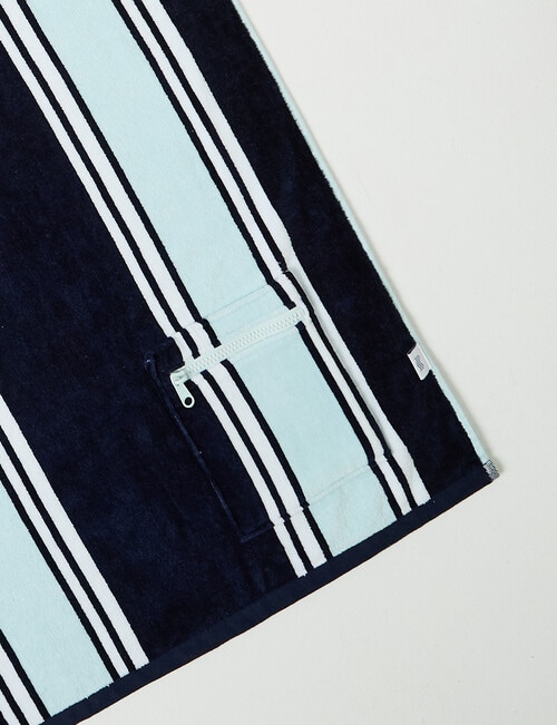 Verano Resort Zip Mykonos Beach Towel, Navy product photo View 02 L