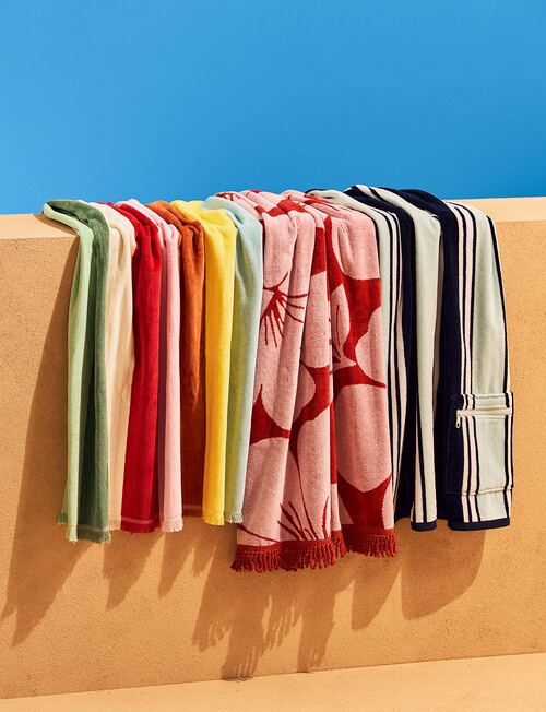 Verano Resort Zip Mykonos Beach Towel, Navy product photo View 04 L