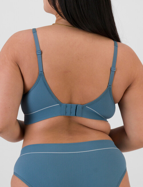 Bonds Retro Rib Seamless Wirefree Bra, Dusted Teal product photo View 03 L