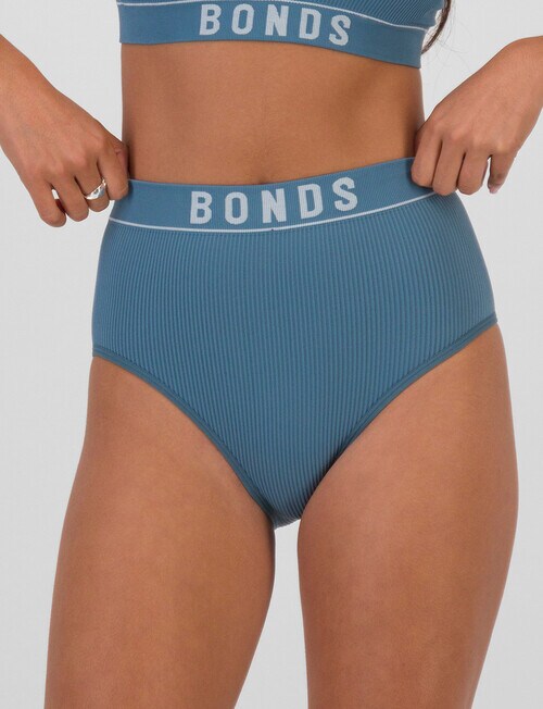 Bonds Retro Rib&trade; Seamless Hi Hi Brief,Dusted Teal product photo
