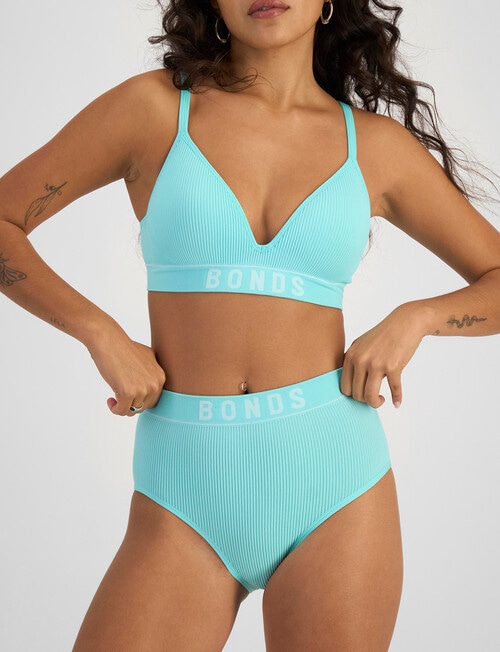 Bonds Retro Rib Seamless Hi Hi Brief, Exmouth Aqua product photo