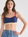 Zest Swimwear Sporty Binding Bikini Top, Navy product photo