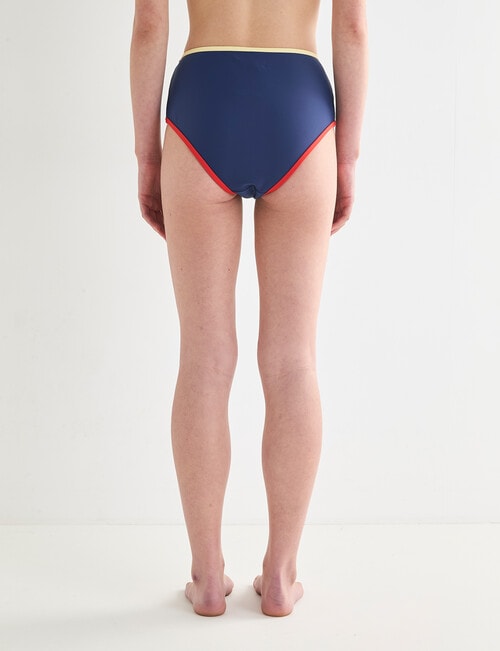 Zest Swimwear Binding Bikini Brief, Navy product photo View 02 L
