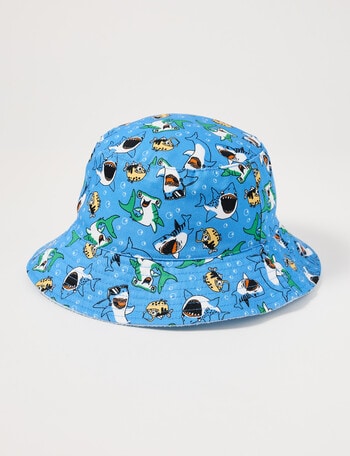 Mac & Ellie Shark Reversible Bucket Hat, Blue product photo