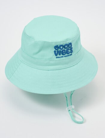 Mac & Ellie Good Vibes Bucket Hat, Aqua product photo
