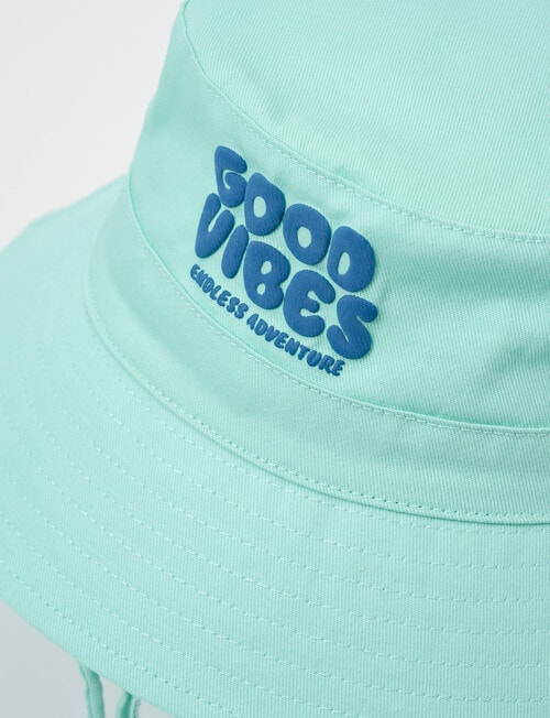 Mac & Ellie Good Vibes Bucket Hat, Aqua product photo View 02 L