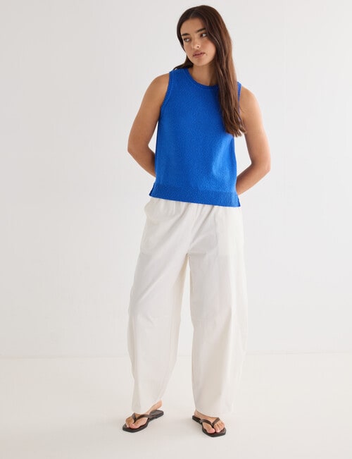 Mineral Mira Knitwear Tank Top, Electric Blue product photo View 03 L