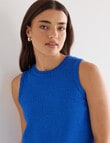 Mineral Mira Knitwear Tank Top, Electric Blue product photo View 04 S